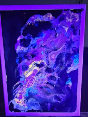 QUAD ART 1 OF 1 BLACKLIGHT POUR - SLASH