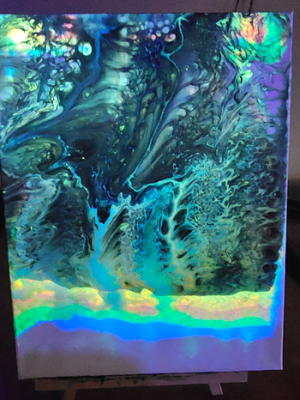 QUAD ART 1 OF 1 BLACKLIGHT POUR THE TIDE