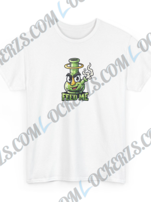FEED ME" Cartoon Bong T-Shirt - Funny Stoner & Weed Culture Tee