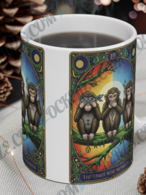 The Three Wise Monkeys Tarot Mug