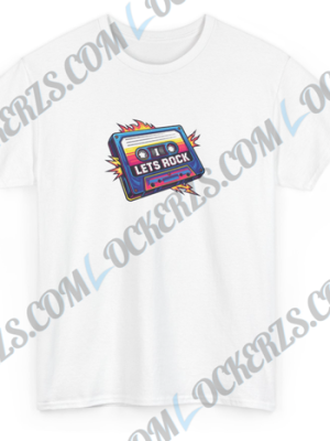 Let's Rock Cassette Tape T-Shirt - Retro Music Lover Tee