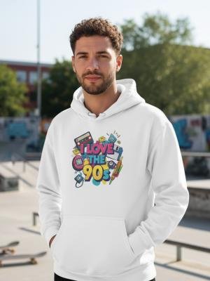 I Love the 90's Hoodie - Nostalgic Throwback Sweatshirt